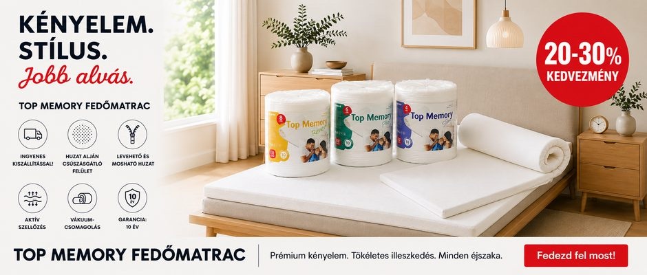 memóriahabos fedőmatrac